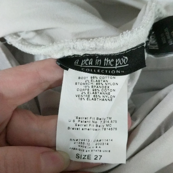 Hudson A Pea In The Pod Collection White Denim Maternity Skirt - size 27 - Picture 5 of 8